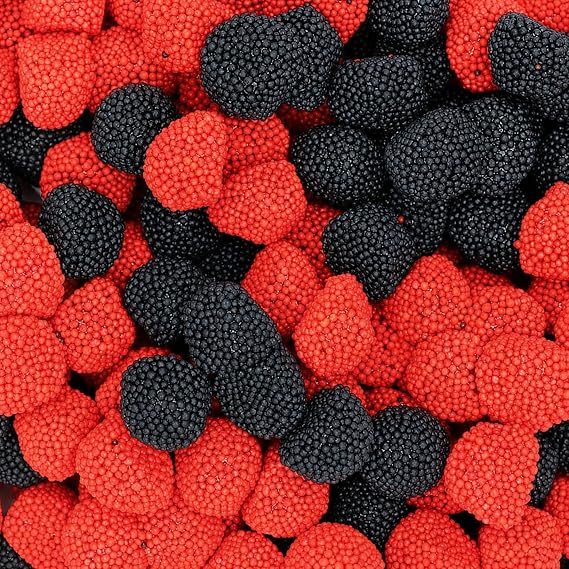 Black & Raspberry Bobbly Berries 700g Sweet Jar