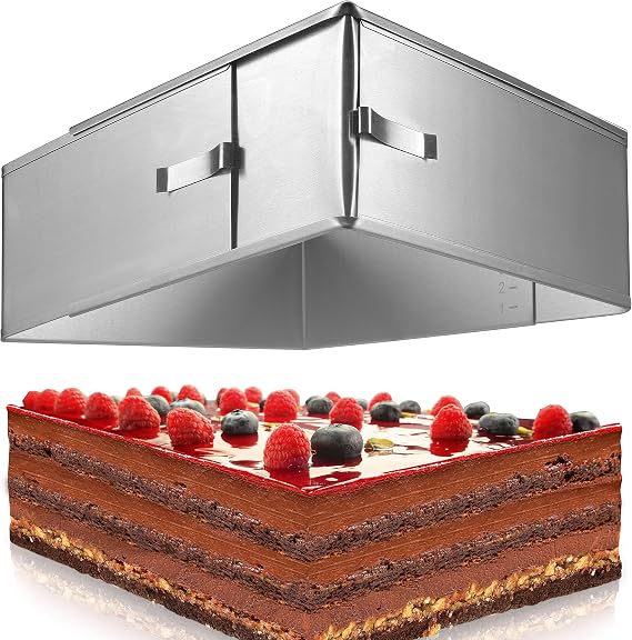4smile Adjustable Rectangular Mould – Professional Extra Tall Model – Made of Durable Stainless Steel