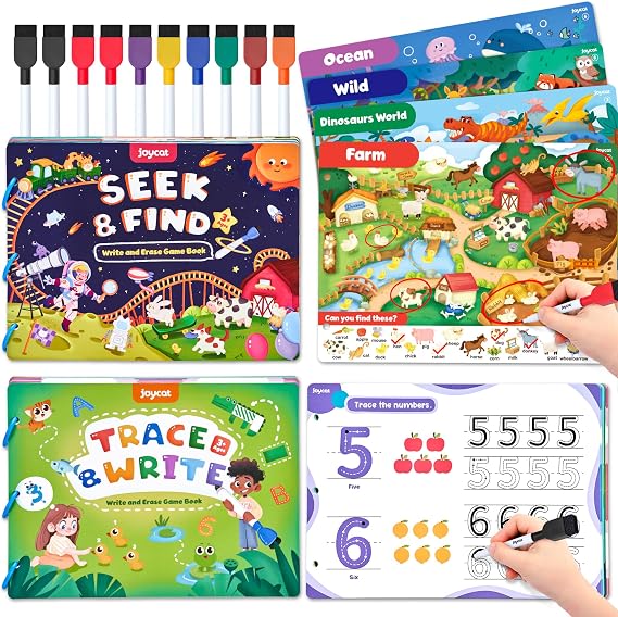 JoyCat Preschool Learning Activities Set Handwriting Practice Books(2-Pack)
