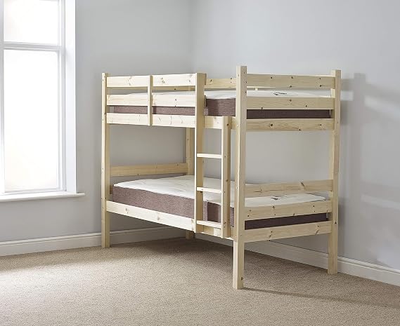 Pine Bunk Bed - Heavy Duty for adults - 3ft Single Bunkbed