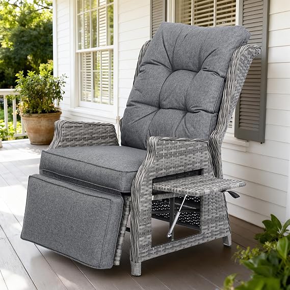 Comlax Field Garden Chair with Reclining Function Weatherproof Outdoor