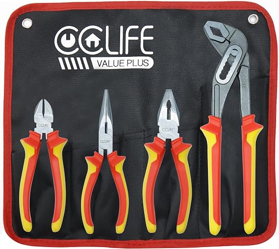 CCLIFE Pliers Set of 4 Pieces, Tool Set with Universal Pliers - Extendable