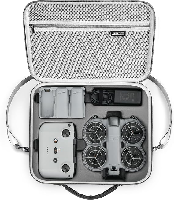 STARTRC Portable PU Storage Bag for DJI Neo 2 Drone & Fly More Combo | Protective Case Compatible with RC-N3/N Controller, 65W Charging Station, Batteries and All Accessories