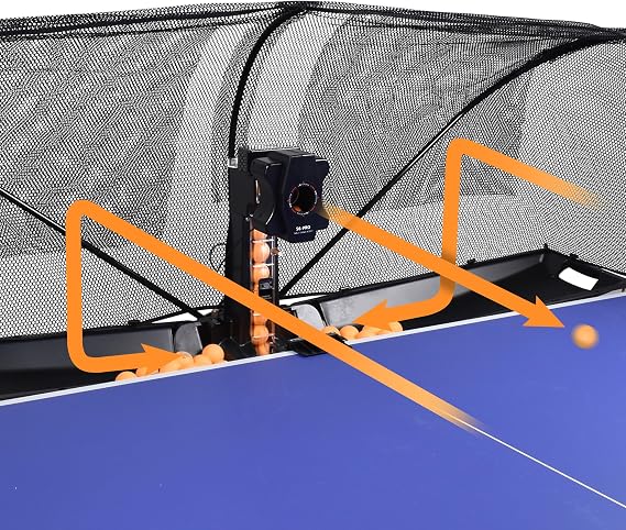 WAYMARK Table Tennis Robot S6-PRO Automatic Ping Pong Machine with Net
