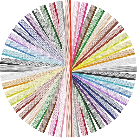 24PCS Book Binding Endbands, 12 Inch Cotton Book Binding Materials Kit, Colorful Bookbinding Supplies for Book Making Repair Kit, Books Cloth Headband for Beginners(Solid Colors)