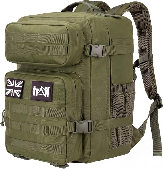 Trail Tactical Backpack, 30L, Laptop Sleeve, Clamshell Opening, Green