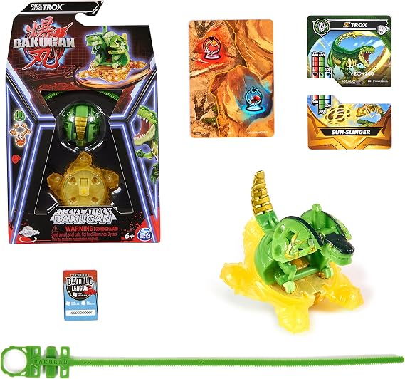 BAKUGAN Special Attack Trox, Customizable Spinning Figure