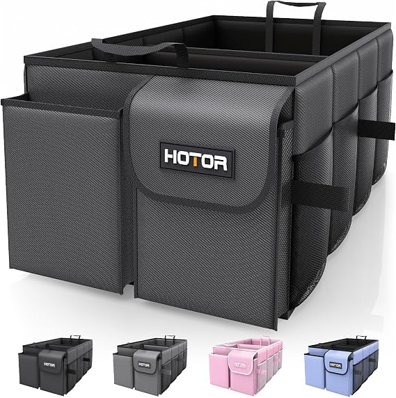 HOTOR Car Boot Oganiser - Auto Trunk Organizer Collapsible 2 Compartments