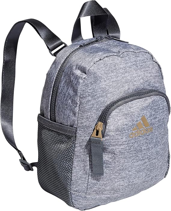 adidas Unisex's Linear Mini Backpack Small Travel Bag, Jersey Grey/Onix Grey/White, One Size