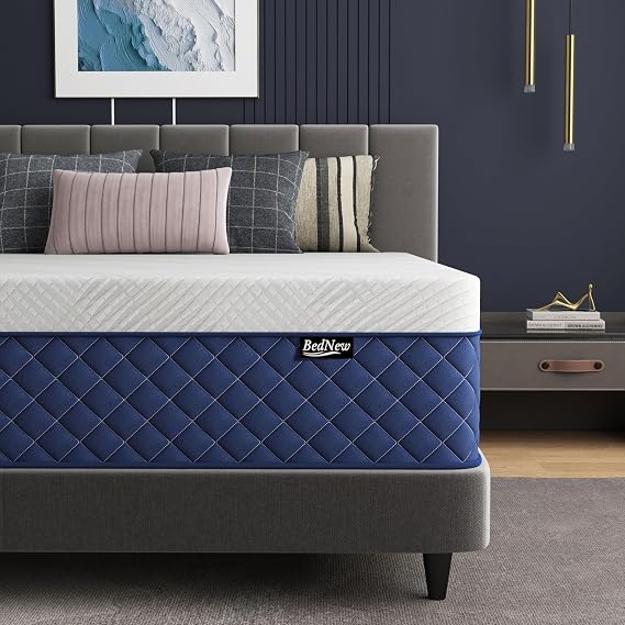 Double Mattress 36cm, 14.1 Inch Innerspring Hybrid Mattresses Double 4FT6 with Breathable Foam and Pocket Spring For Cool Comfort Sleep, Medium Firm Mattress(135x190x36cm)