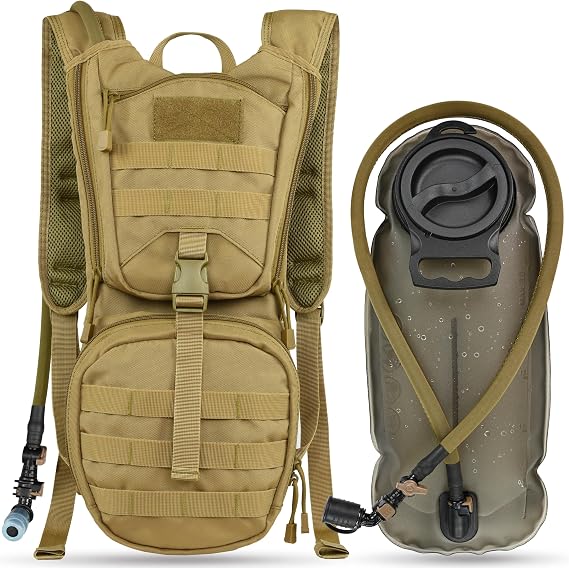 MARCHWAY Tactical Molle Hydration Pack Backpack with 3L TPU Water Bladder