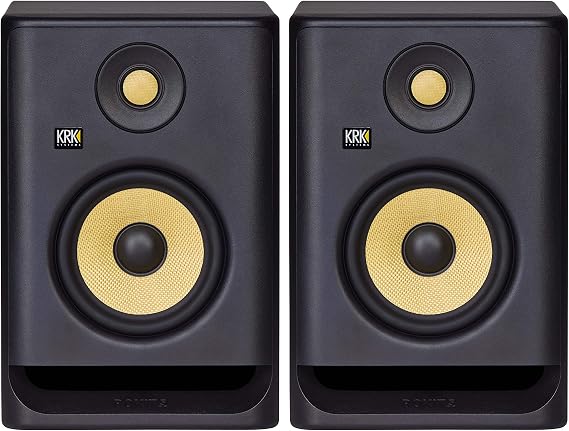KRK RP5 Rokit 5 G4 Professional Bi-Amp 5" Powered Studio Monitor Pair, Black