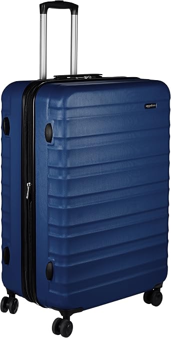 Amazon Basics Suitcase, Hard Shell Type, Double-Casters, navy