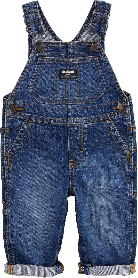 OSHKOSH B'GOSH Baby Boys' World's Best Overalls, Railway Ozone Wash. , 24 months