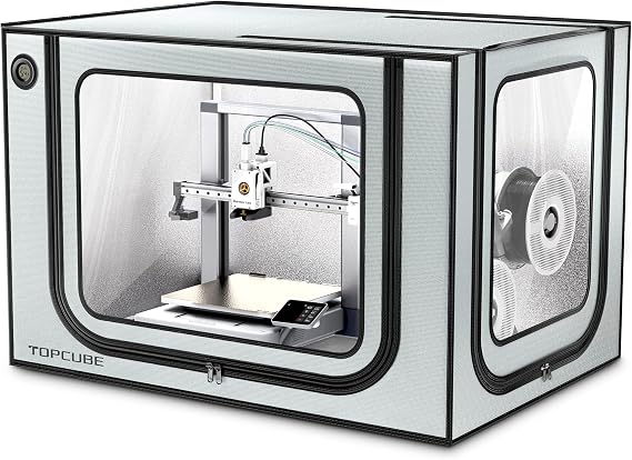 YOOPAI 3D Printer Enclosure for Bambu Lab A1 Combo, Stainless Steel Frame with LED Light, Dust-Resistant Enclosure Tent Cover with Fire-Resistant Materials, Reduce Noise & Drafts, 838 x 588 x 588 mm