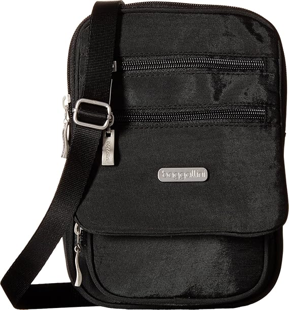 Baggallini RFID Journey クロスボディ, ブラック/サンド, One Size