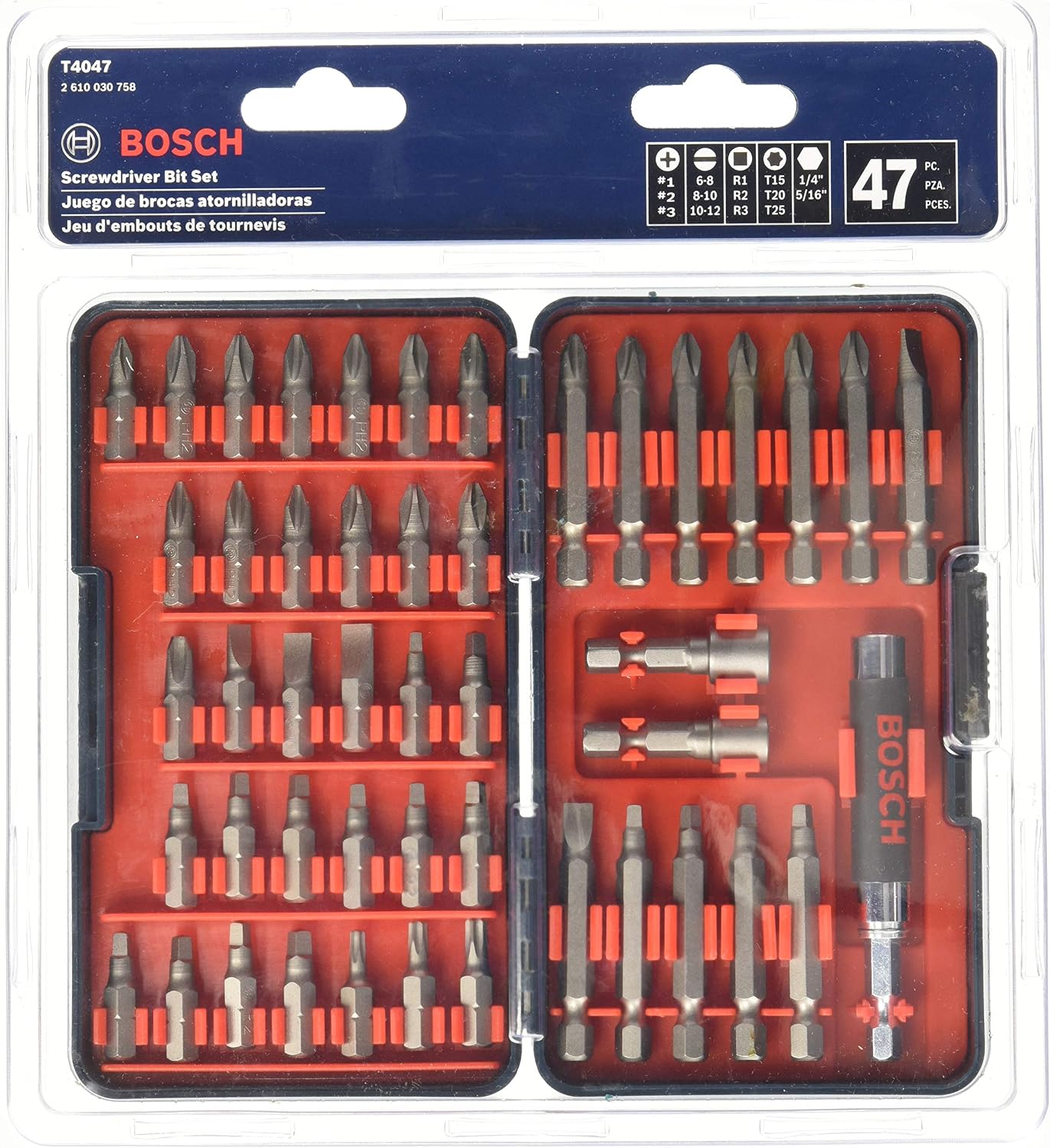 Bosch Drill bit set, u set, screwdriver, 47 par a, T4047