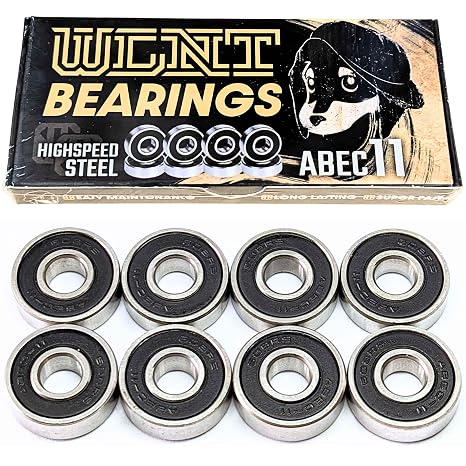 WalnutSkate Skateboard Bearing ABEC11/ABEC9/ABEC7/Domestic BrandSkateboard Inline Skate Longboard Surf Skate Cruiser Ranbike Low Viscosity Lube Speed SKATE BEARINGS ABEC11 BLACK