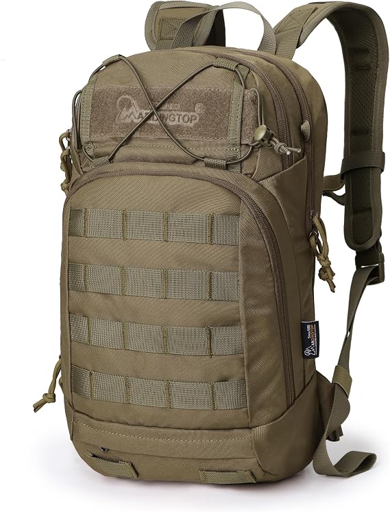 Mardingtop 15L Bicycle Backpack for Men and Women Breathable Mesh Back Panel with Practical Molle System and Helmet Holder for Cycling Hiking Running Ski