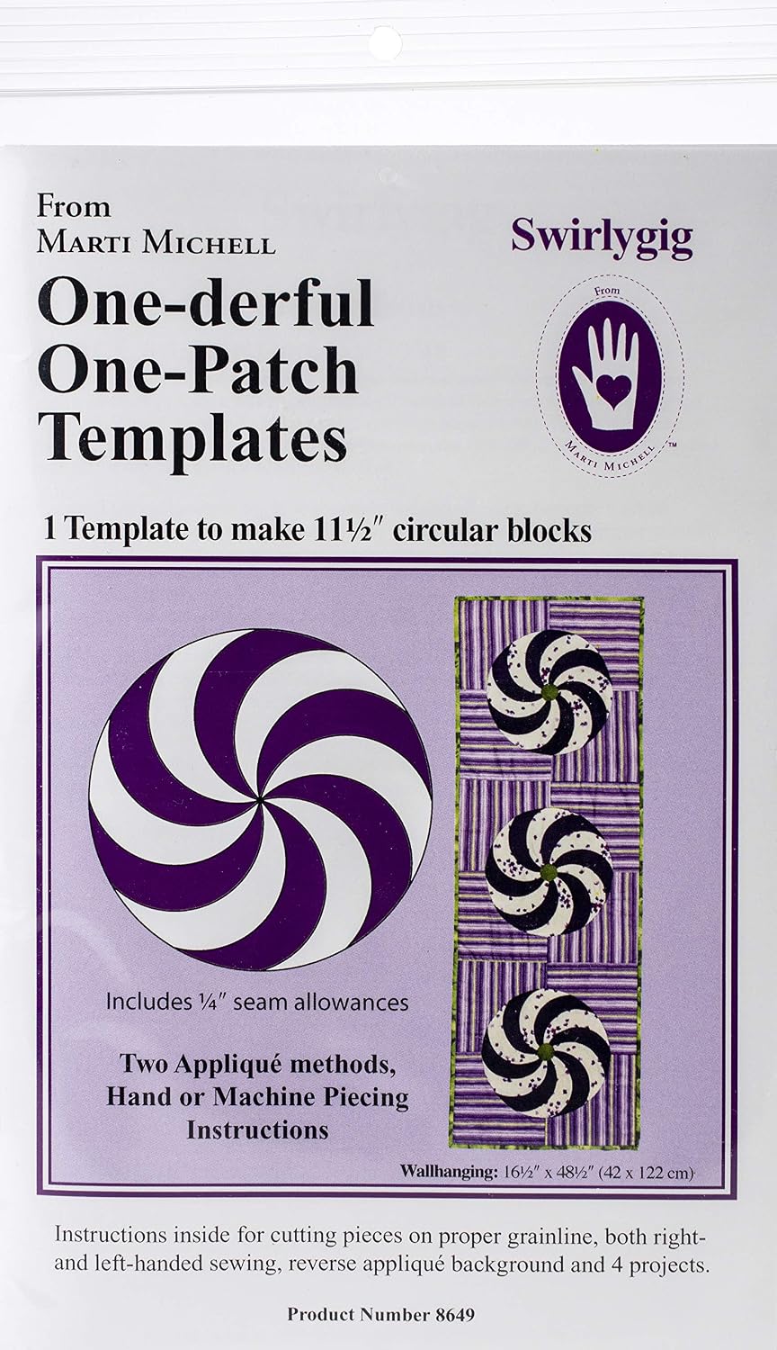 Marti Michell 8649M Swirlygig Template, Clear