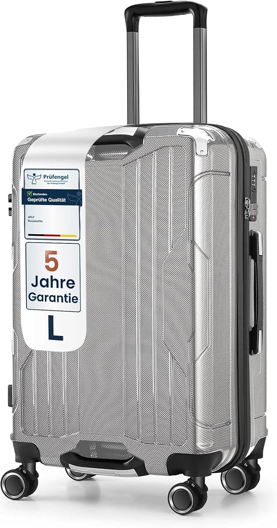 Aluminium Frame Hard Shell Travel Suitcase Ultralight - Trolley Suitcase with TSA Lock 4 Spinner Double Wheels Aluminium Telescopic Handle & Double Zipper Check-in Luggage & Carry-on Luggage