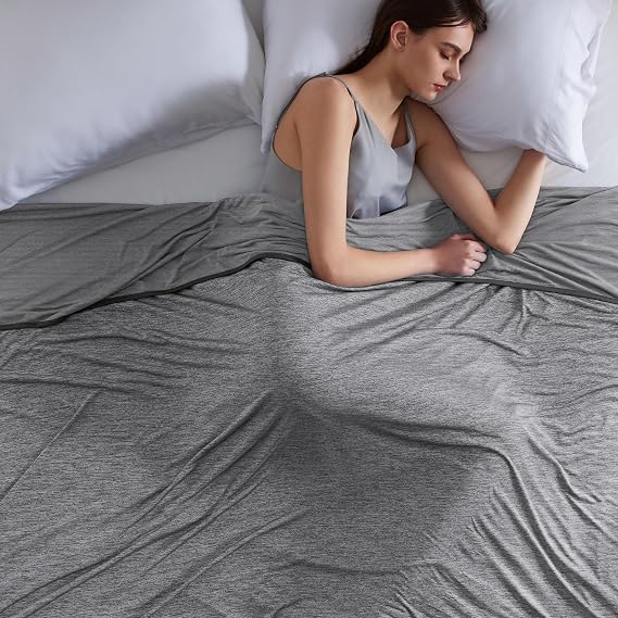 Bedsure Cooling Blanket Queen Size - Dual Sided, Large, Grey, 220x240cm