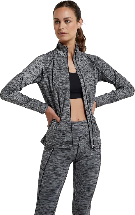 Mountain Warehouse Bend & Stretch Womens Full-Zip Midlayer - Lightweight, Warm & Cosy Jacket - Spring Summer, Outdoors, Gym, Travel