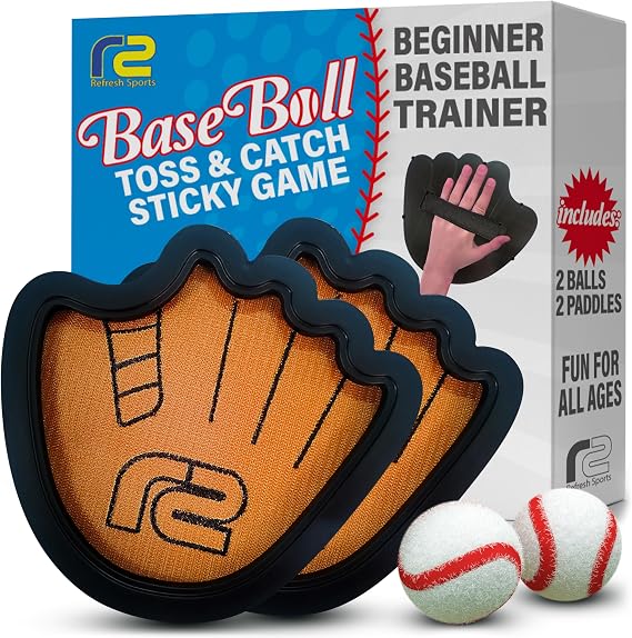 Toss and Catch Ball Set: Fun Outdoor Toys & Beach Games for Boys & Girls - Gifts for Kids & Toddlers Toys for 9 8 7 6 5 4 3 Year Old Boy Gifts & Rounders Set Gift Idea - Toys for 3+ Year Old Boys