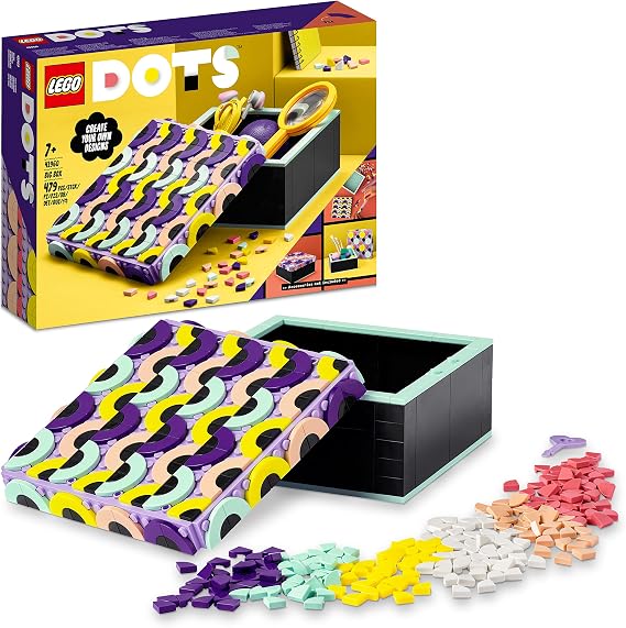 LEGO® DOTS Büyük Kutu 41960-6 Yaş ve Üzeri için Yaratıcı bir Aktivite ve Benzersiz Saklama Fikri Kendin Yap Süsleme Seti (479 Parça)