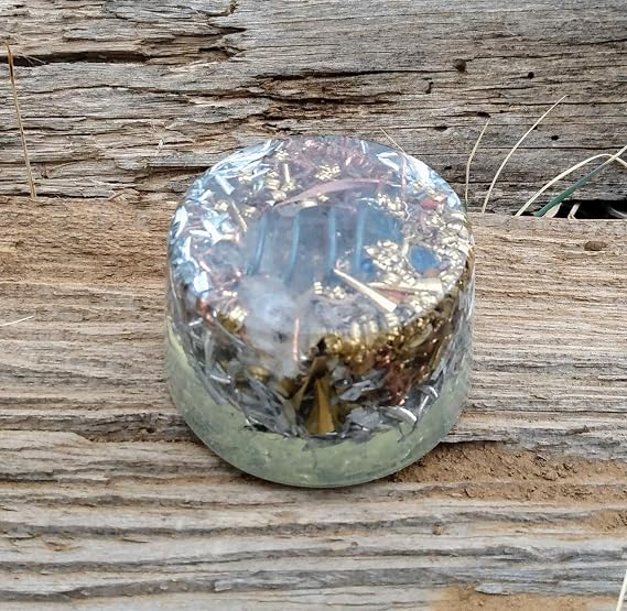 Large Orgone Generator, Orgonite Energy Accumulator Tower Buster, EMF Protection (Clear)