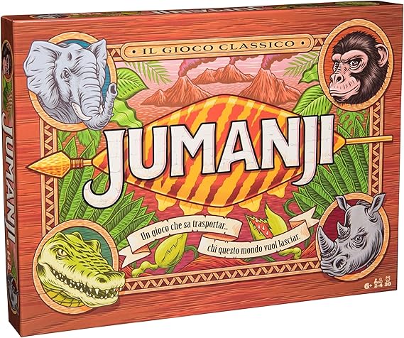 Jumanji The Game, of the Classic Adventure Board Game for Kids and Families Aged 8 and Up, Italian Version