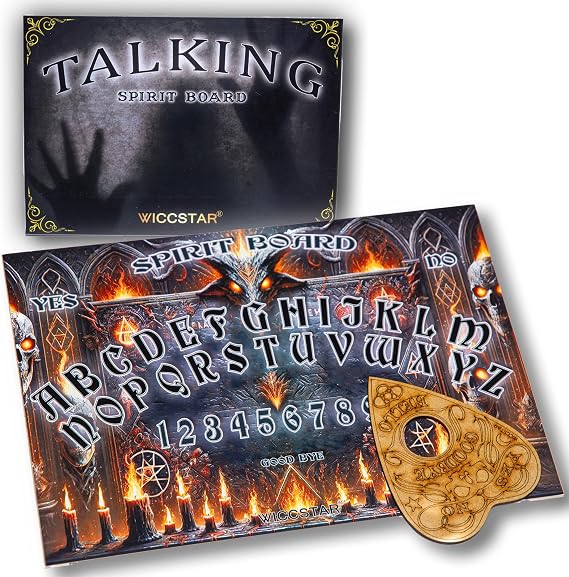 Ouija Board Game for Spirit Hund and Ghost Communication with Planchette and Detailed Instruction