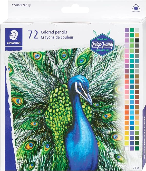 Staedtler Triangular Colored Pencils, Assorted Colors, Set of 72