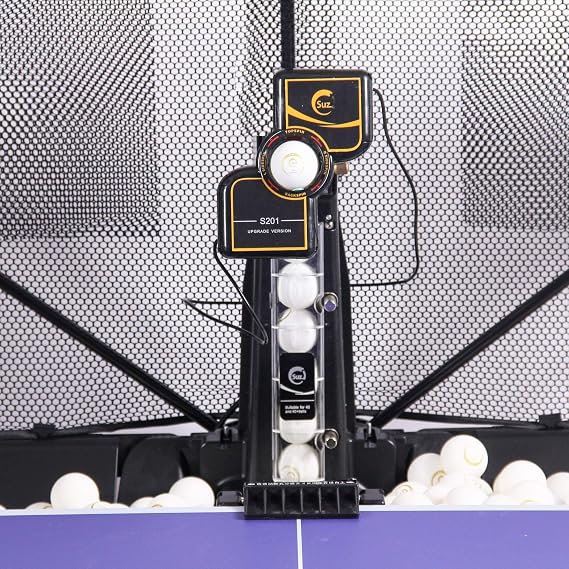 Suz S201 Table Tennis Robot with Machine Recycle Net and 200 Balls