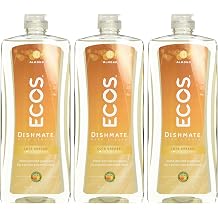 Earth Friendly Products Dishmate Washing Up Almond Liquid 750 ml (Pack of 3)