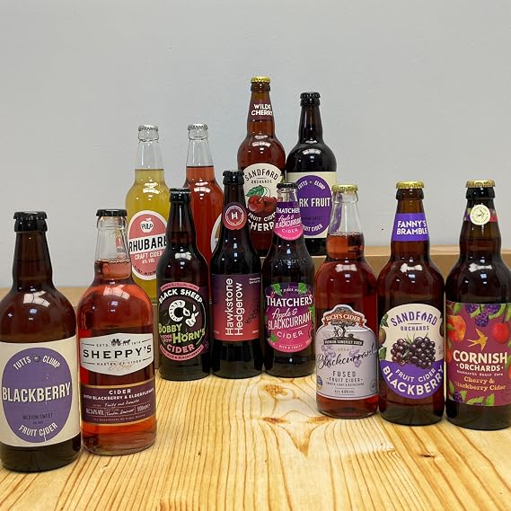 Dark Fruit Cider Case of 12 – Premium British Fruit Ciders | Refreshing & Fruity | Cider Gift Set
