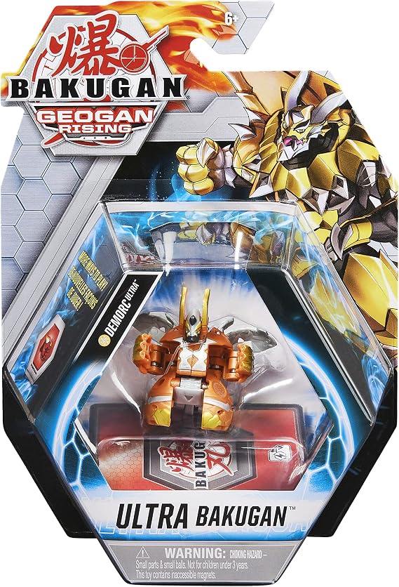 Bakugan Ultra, Demorc, 3-inch Tall Geogan Rising Collectible Action Figure and Trading Card