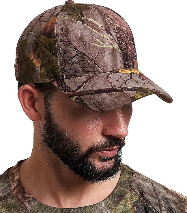 JACK PYKE Stealth Baseball Cap, Waterproof Breathable Silent Fabric, Adjustable Country-Style Hat for Men with Duckbill Peak, Hook & Loop Adjuster, Perfect for Outdoor & Casual Wear - English Oak
