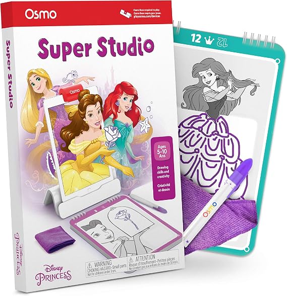 Osmo - Super Studio Disney Princess - Ages 5-11 - Learn to Draw - For iPad or Fire Tablet (Osmo Base Required)