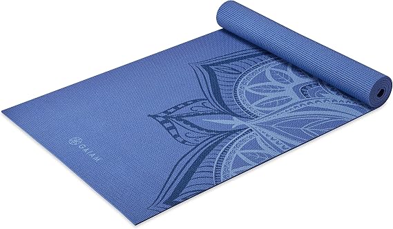 Gaiam Premium Printed Non-Slip Yoga Exercise Fitness Mat 5mm Thick Suitable for All Types of Yoga, Pilates and Floor Exercises (172 x 61 x 5 mm)