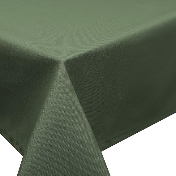 Tablecloth Linen Look Brilliant Dark Green 140 cm