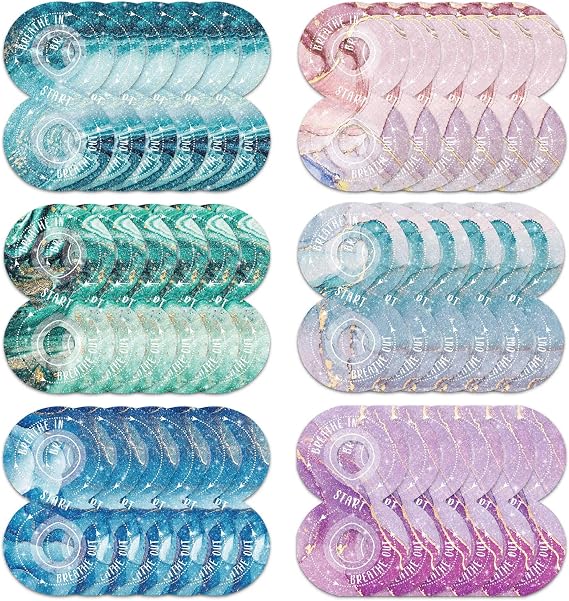 36Pcs Calm Stickers for Anxiety Sensory Stickers Anti Stress Anxiety Relief Items Tactile Textured for Breathing Exercise Fidget Strips for Kids Teens Adults Home Classroom Supplies (Mable)