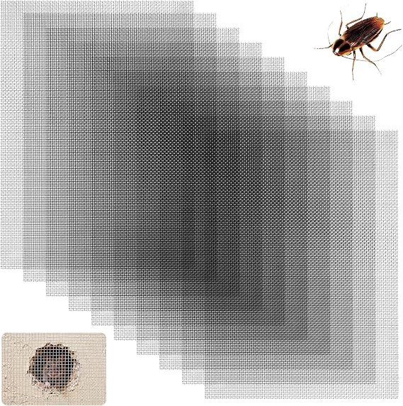 SelfTek 10 Pcs Wire Mesh Sheets - 20 Mesh 304 Stainless Steel Rodent Proof No Rust Metal Wire Screen for Insect Rodent Control Rat Proof, 150 x 210 mm