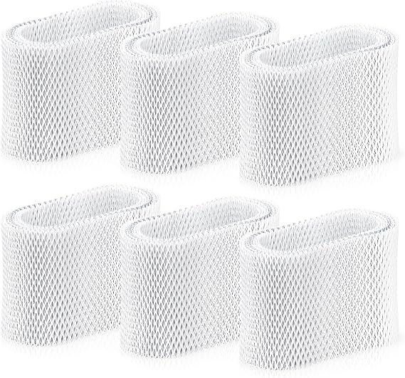 PWF2 Humidifier Filter Replacement for Vicks V3500 V3100 V3600 V3900 V3700 VEV320 & Kaz 3020 Cool Mist Humidifiers, Pack of 6