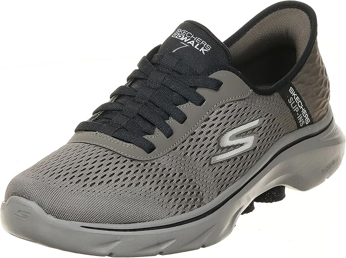 Skechers Men's Go Walk 7 - Freehand 2, Brown, 9 M US