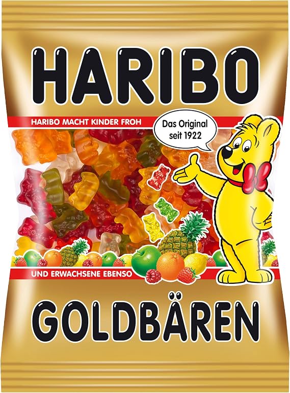 Haribo Goldbears, Bears, Winegums, Fruit Gums, Sweets, Bonbon, In Bag, 200 g