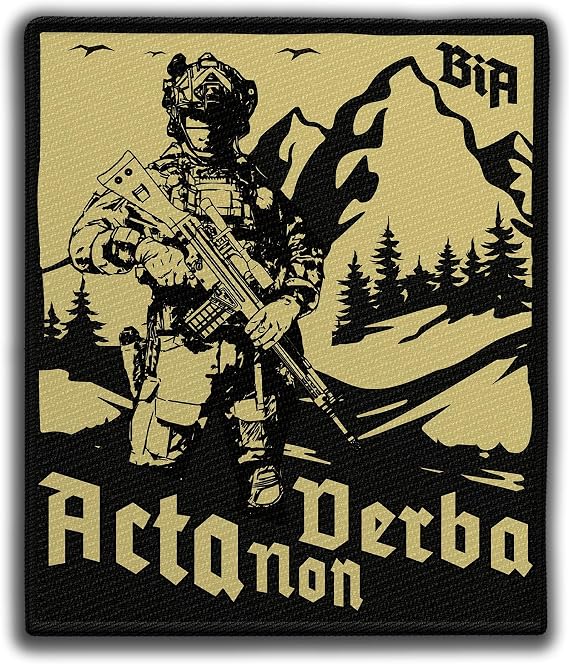 Acta Non Verba Patch with Backing