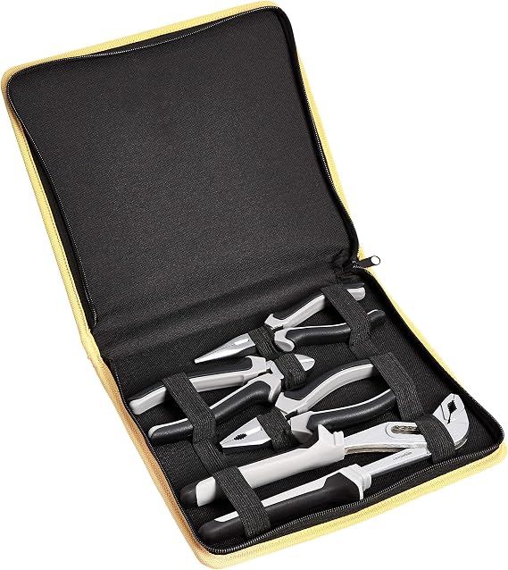Amazon Basics Pliers Set of 4 Pieces Grey Black