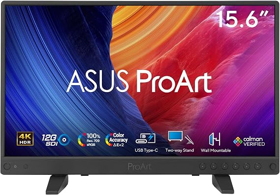 ASUS ProArt PA16USV 15.6" 4K HDR-10, SDI, USB-C Professional Monitor