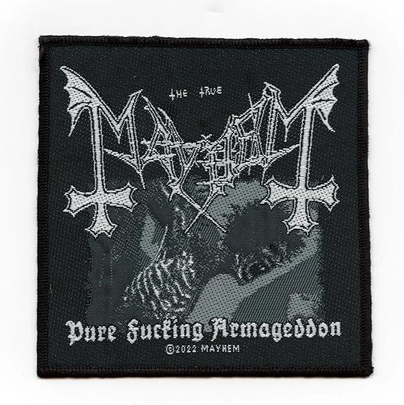 Mayhem Pure Armageddon Patch Album Cover Woven Iron On
